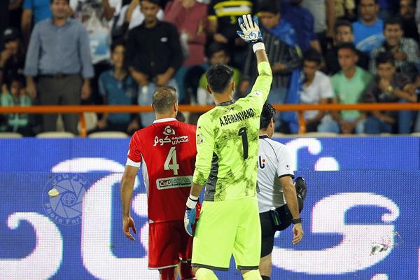 ورزشی ، فوتبال ، لیگ برتر ایران ، 5  مهر 1397 ، دربی 88  ، استقلال 0 پرسپولیس 0 ،   بیرانوند و سید جلال حسینی و فغانی